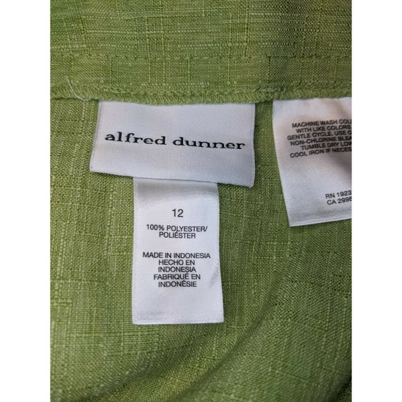Alfred Dunner Size 12 Green Skirt Modest Vintage Womens Business Flare - Picture 2 of 4